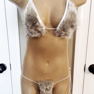 exotic dancer, stripper ,i tiny string thong bikini ,tanning bikini